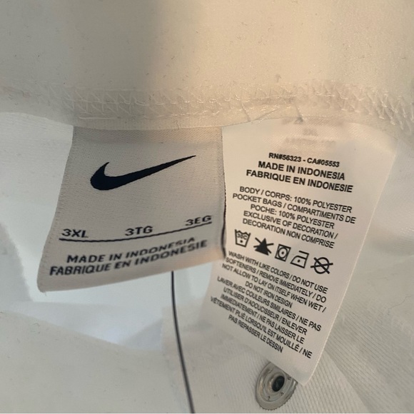New Men’s Nike Pro Core Baseball Pants Tight Fit Mid Rise Size 3XL White - Picture 5 of 6